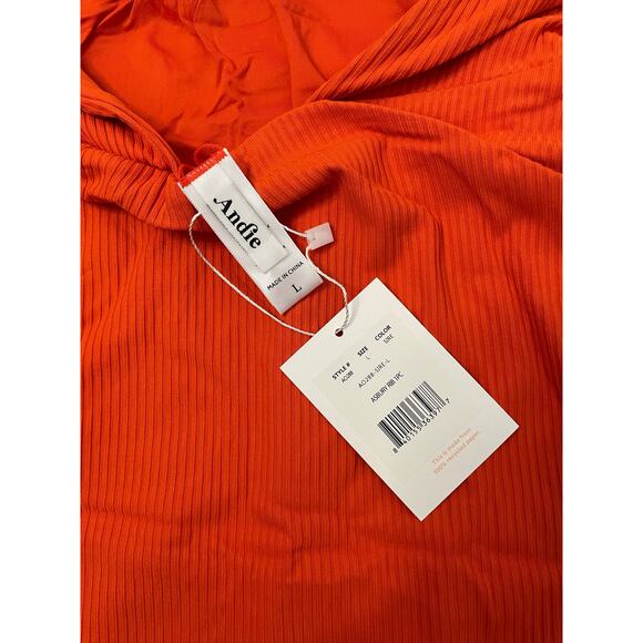 Andie Swim Asbury Ribbed One Piece Swimsuit Sire Women's Size L NEW - Picture 4 of 9